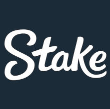 Stake logo in small with a background